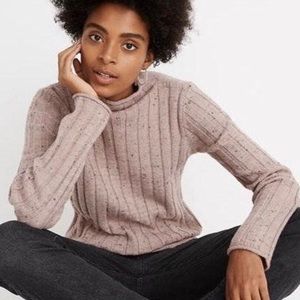 COPY - Madewell Donegal Evercrest Turtleneck Sweater in Coziest Yarn - Blush